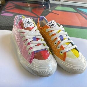 adidas Originals Nizza Pride Love Unites Rainbow Unisex Lace Up Sneakers Sz 3.5